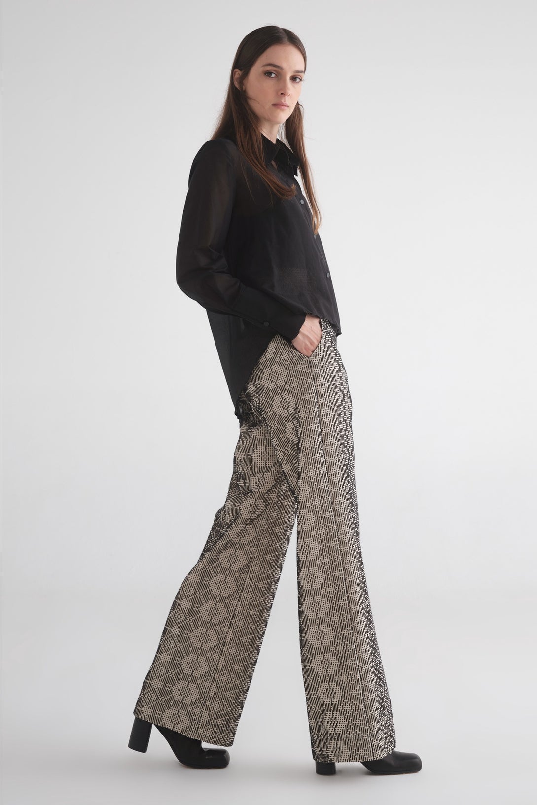 ZARA NEW WOMAN Limited Edition Printed Trousers Wide-Leg Pant Xs-L