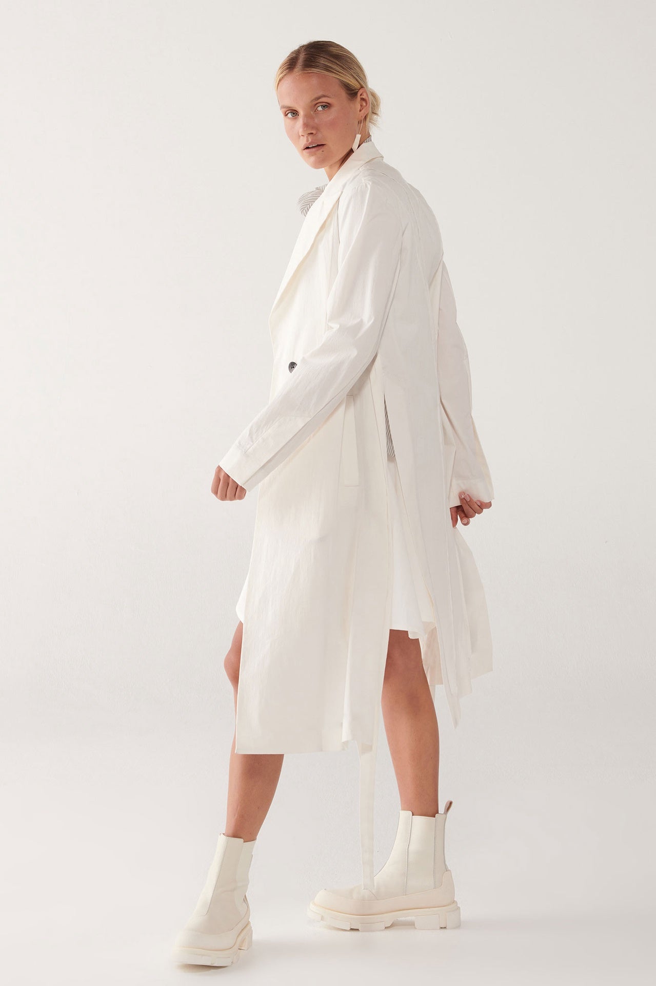 Ivory duster clearance jacket