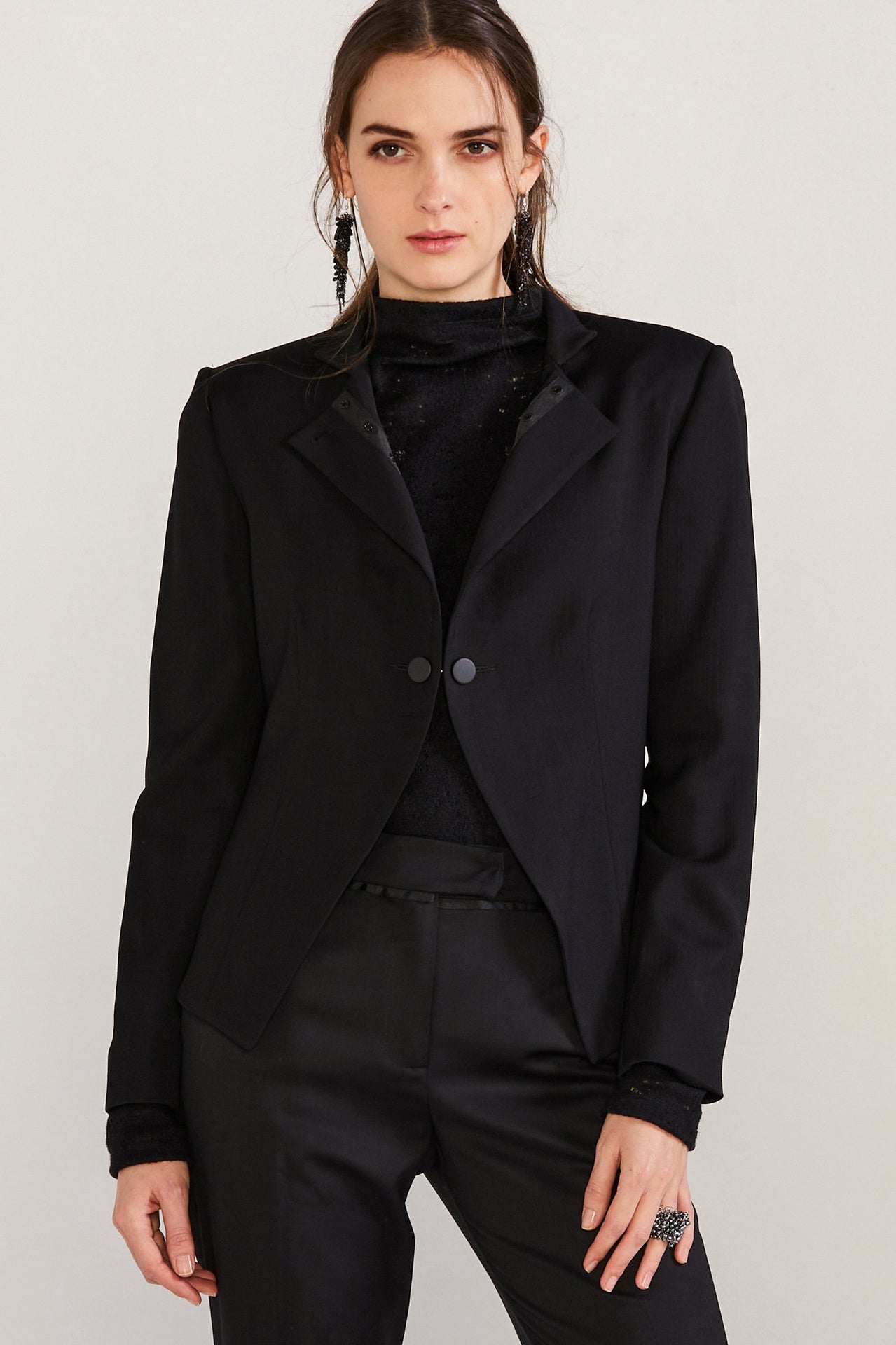 Draped Sequence Jacket - Black/black in Black - Taylor