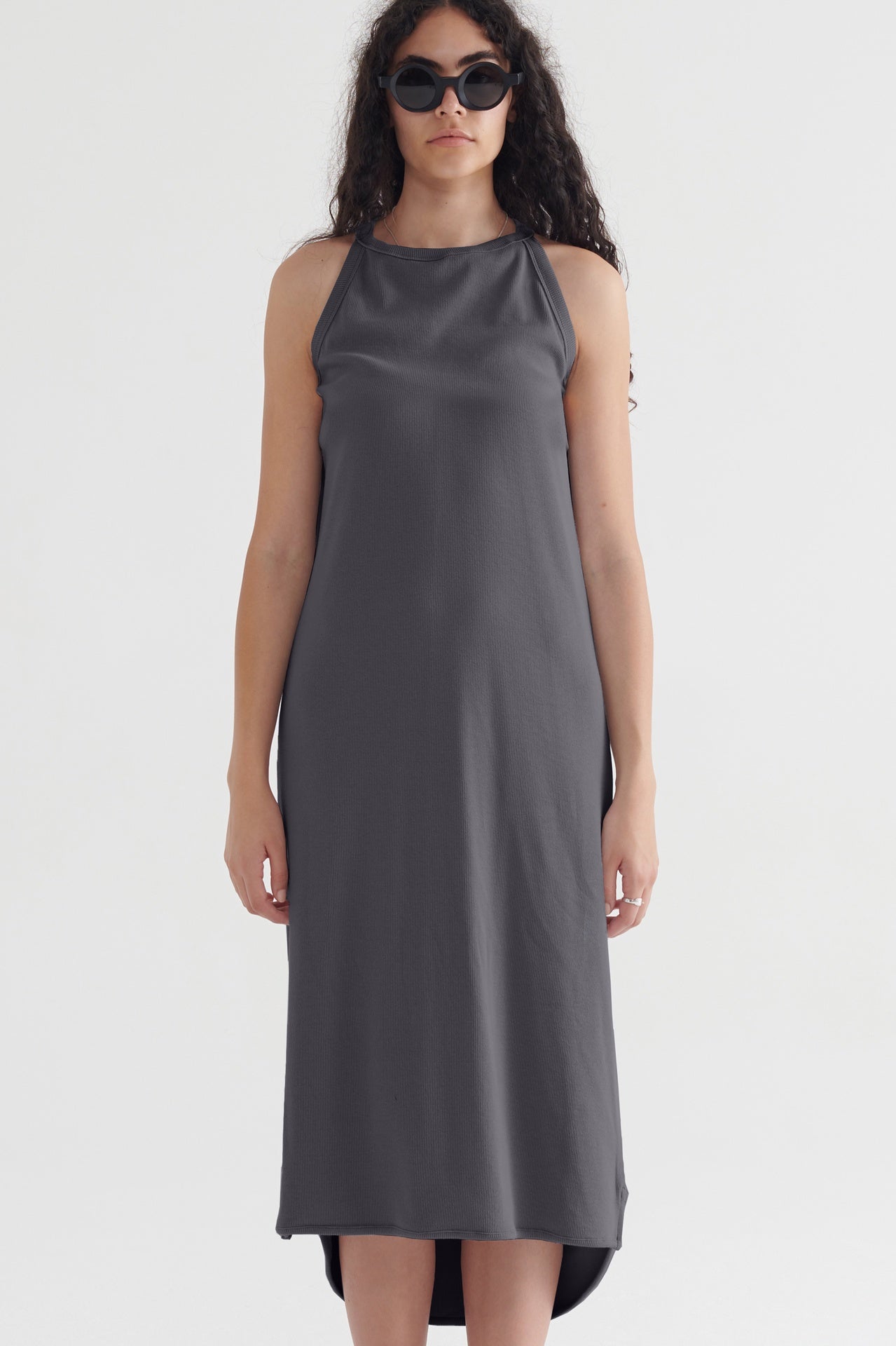 Ribbing Extension Dress - Shadow in Grey - Taylor